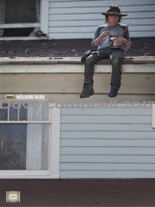 Carl eats the chocolate pudding on the roof.